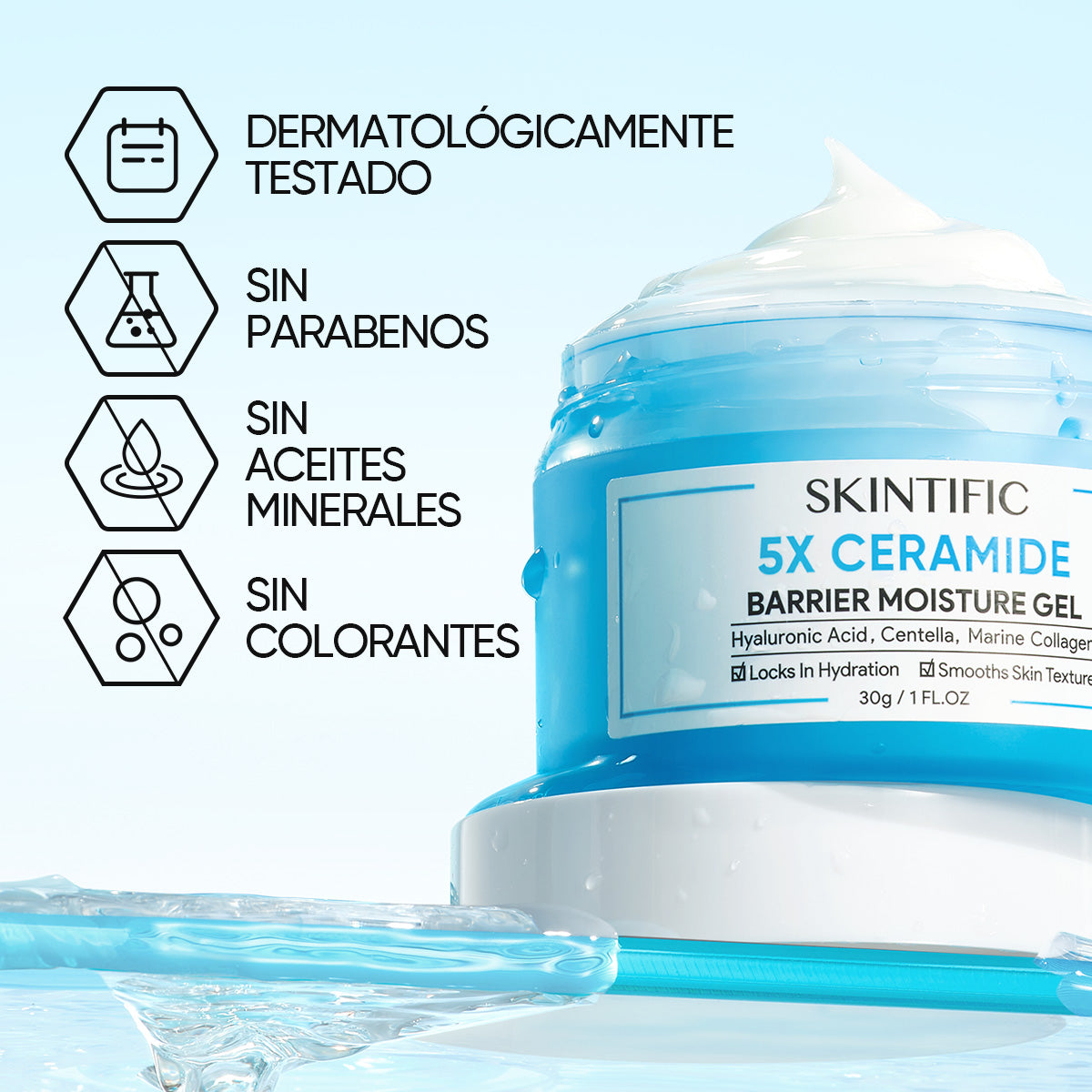 Sérum labial + Cushion de cobertura + Hidratante reparador de barrera con 5X ceramidas
