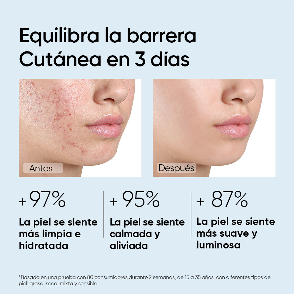 Limpiador facial en mousse ultra suave con aminoácidos