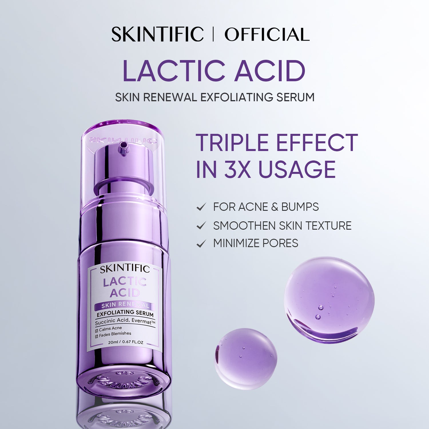 Sérum Exfoliante con Ácido Láctico para una Piel Suave y Luminosa